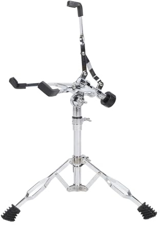 Hochwertiger Snare-Drum-Ständer, Doppelstrebige Stativkonstruktion, Höhenverstellbar, Rutschfest, mit Metallgummi für 10 Bis 14 Zoll Große Trommeln und Becken