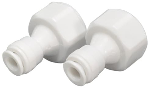 2PCS Umkehrosmose Kupplung 1/2 Zoll Gewinde ZU 3/8 Zoll 9,5mm OD Schlauch Schnell Anschluss RO Wasser kunststoff Rohr Fitting