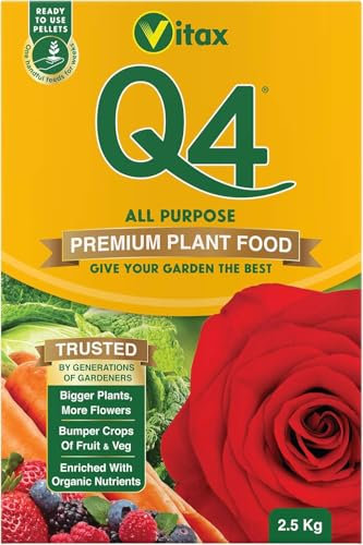 Q4 All Purpose Plant Food, Fertiliser Enriched With Organic Nutrients, More Flowers, Bigger Yields, Slow Release (2.5kg)