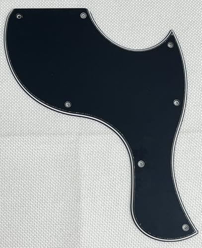 Gitarren-Pickguard für Gibson Les Paul SG Junior Style (3-lagig, schwarz)