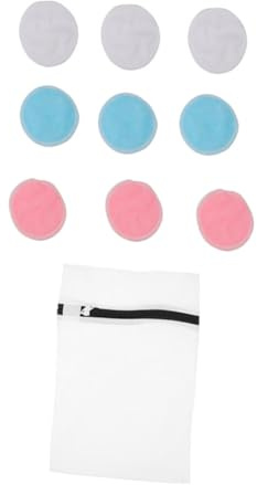 Happyyami 10 Discos Desmaquillantes Reutilizables de Material de Bambú Doble Capa para Cutis Graso y Rostro