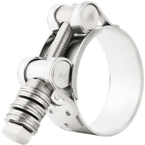 Boltza Collier de serrage à pression constante - SS316 Marine Grade - Bande extra large de 30 mm avec tension à ressort, boulon M10 - (48-51 mm)