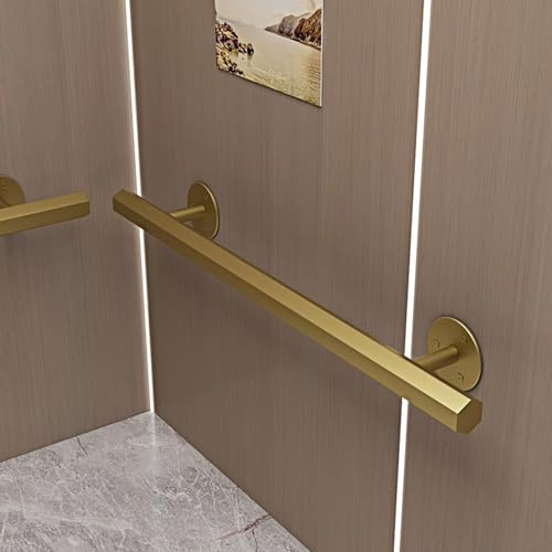 Industrial Metal ils for Indoor & Outdoor Stairs - Wall-Mounted Golden Stair Railing 450cm Staircase il for Safety & Style