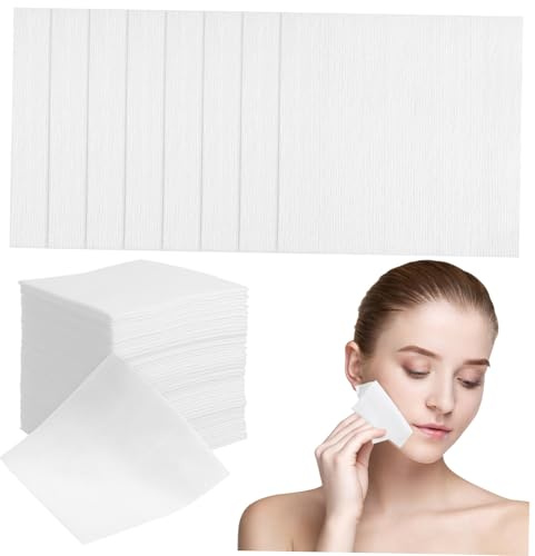 Gogogmee 400 Stück Weiße Einweg Make Up Entferner Pads aus Vliesstoff für Sanfte Gesichtsreinigung und Schnelles Abschminken von Augen Make Up