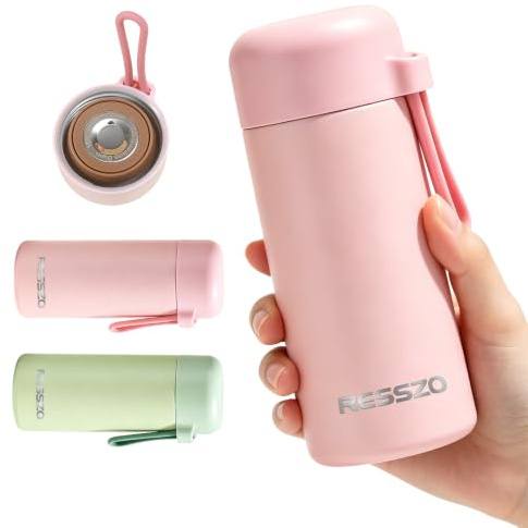 Small Water Bottle for Handbag 320ml,304 Stainless Steel Insulated Flask＆Mini Water Bottle, Double Wall Vacuum for Hot & Cold Drinks,8-12Hour Heat Retention,100% Leakprooffor Office,Gym, Travel, Kids