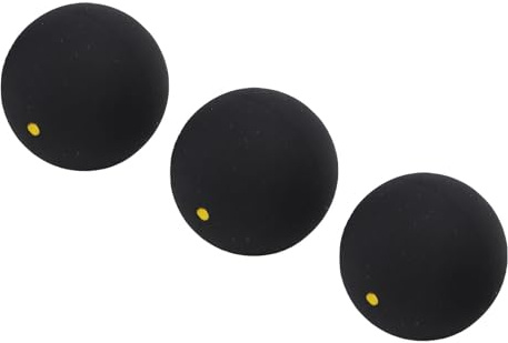 POENVFPO Balles de Squash, 3 Pièces de qualité Professionnelle avec Temps de Réaction prolongé pour Les Joueurs Débutants à Avancés en Entraînement (Point Jaune)