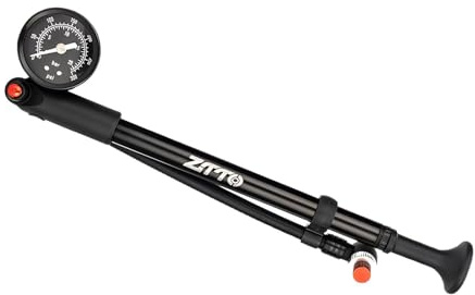 BEALIFE Bomba de Amortiguador para Horquilla de Bicicleta montaña, 300 PSI, con Mango en T, presión, ajustes para senderos, Horquilla Delantera Bicicleta con manómetro Visual y válvula