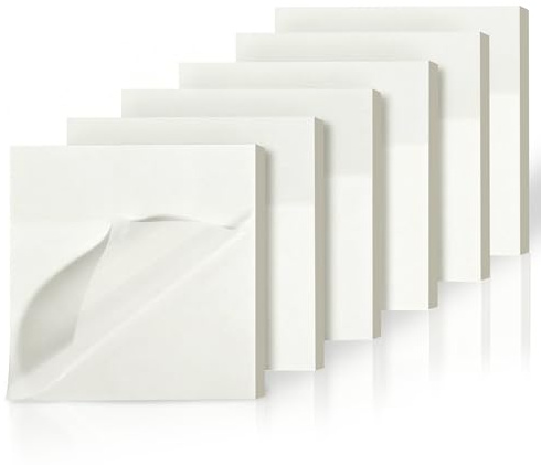 BIROYAL Transparente Haftnotizen, 300 Blatt Sticky Notes, 76 x 76 mm | 6 Blöcke Selbstklebende Klebezettel bunt, Leicht zu Beschreiben, Wiederaufklebbar, Notizzettel für Schulsachen, Schule, Büro