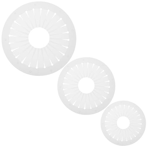 3pcs Ribbon Flower Making Tool Badge Rosette Base Craft Circle | Plastic White Boards, Reusable Circular Template for Medal Rosette and Decorative Awards