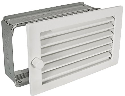 Warmluftgitter WG 2515 W Weiss 250 x 150mm mit Einbaurahmen
