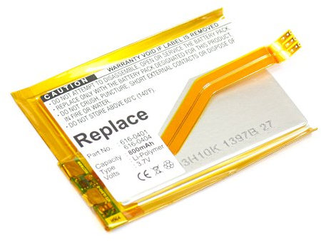 subtel, Batterie pour Lecteur MP3 Compatible avec Apple iPod Touch 2 Gen. - A1288, 3 - A1318, 2G (3.7V, 800mAh)