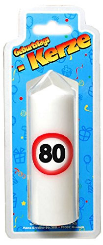 Geburtstags Kerze zum 80. Geburtstag 135g, Grundpreis 100g: 7,40 EUR
