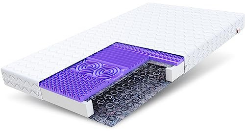 FDM ALBA Kindermatratze 90 x 190 Bonell-Federkernmatratze 13 cm Höhe H2 (Mittelweich) Härtegrad Babymatratze Polyuretanschaum HR-Schaum Kinderbettmatratze