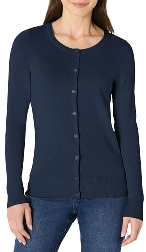 Amazon Essentials Women's Lightweight Crewneck Cardigan Jumper (Available in Plus Size)