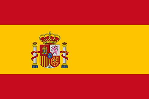 Dhabmin Bandera de España 2 Unidades 90 x 150 cm Resistente al Exterior Satén Colores Vivos Tamaño Grande