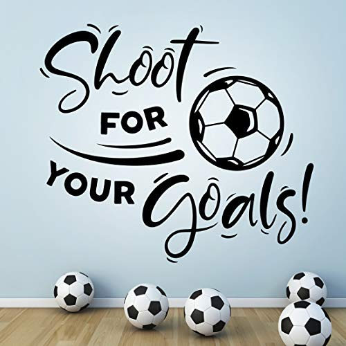 Shoot for Your Goals Football wall Sticker Boys Mural Wallpaper Living Room murals Decal Posters Vinyl Kid Poster boy Stickers Kitchen Decor Art Accessories Walls Decals Teen bedrooms Sports Gym
