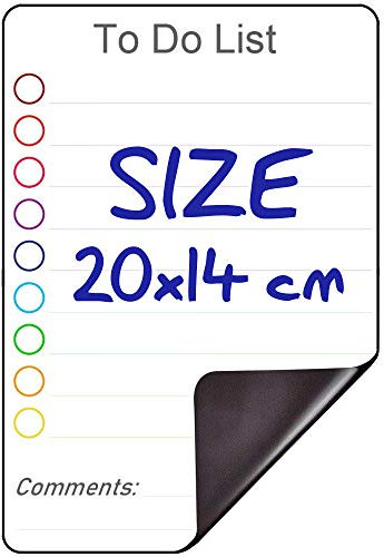 A5 Trockenabwischbare Magnetische To-Do-Liste Für Den Kühlschrank, 20x14 cm - Lebensmittel-Einkaufsliste - Aufgabenliste Memotafel - Kleine Trockenabwischbare To-Do-Liste Für Den Kühlschrank