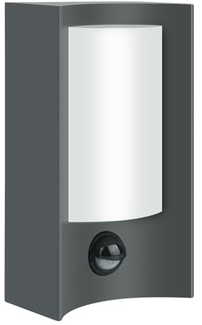 Kerry LED Outside Light with Motion Sensor, Outdoor Front Door Lighting Mains Powered, 7W 4000K IP44 Modern Anthracite Grey Aluminum Wall Mounted Lamp, Exterior PIR Fixture for Garden, Porch, Patio