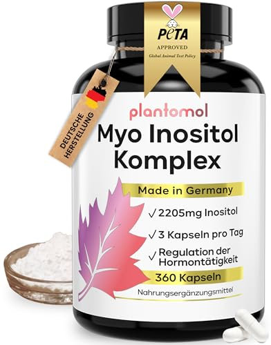 360 Myo-Inositol Kapseln - Hormon Balance Frauen mit Myo Inositol D Chiro Inositol Folsäure Vitamin B6 sowie Chrom für die Blutzucker-Regulation - 4 Monatsvorrat