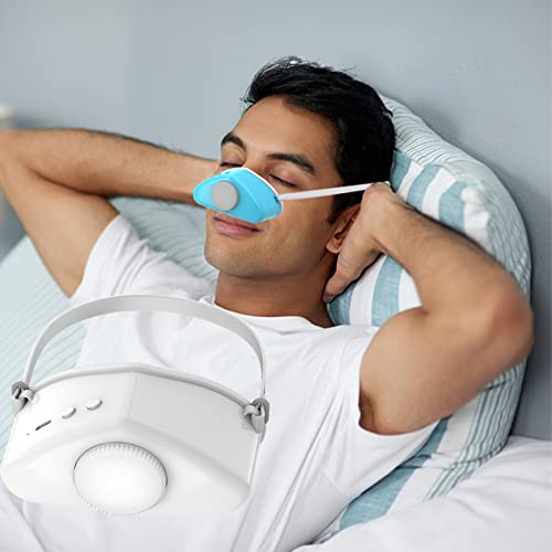 Dispositivo Anti Nasal Ronquidos Inteligente Dispositivo Antirronquidos Eléctrico Atomizado Instrumento para Dormir para Dejar De Roncar Y Respirar Más Fácilmente,White