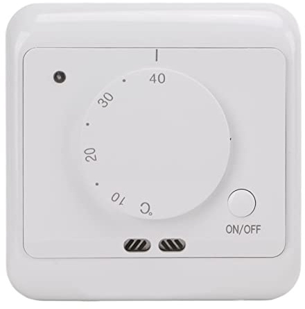 VIFERR Raumthermostat AC 230 V, Manuelle Fußbodenheizungsthermostate mit Schalter für Die Heizung von Gewerblichen, Industriellen Und Zivilen Gebäuden ME720