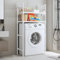 GAMAK Mobiletto sopra Lavatrice 2/3 Ripiani, Mobile sopra Lavatrice Salvaspazio, Scaffale sopra Lavatrice Mobile da Bagno Salvaspazio Scaffale da Bagno Porta Detersivi (Color : White, Size : 2 Tier)