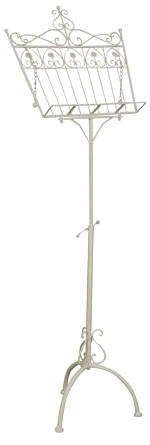 Biscottini Menu Stand - Wrought Iron Floor Standing Music Stand 47 x 32 x 140 cm - Folding Advertising Display Stand - Restaurant Menu Holder - Table Book Stand