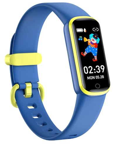shylad Kids Fitness Tracker,Fitness Watch Waterproof Activity Tracker with HeartRate and Sleep Monitor,Stopwatch,11 Sport Modes,Great Gifts for Girls Boys Kids Age 6-13 Years Olds-Blue