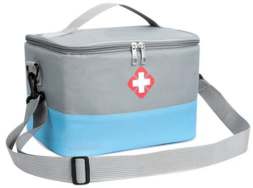 Romon Trousse de Secours Vide, Étanche Sac de Médecine Portable, Trousse de Médecine Sac d'urgence de Grande Capacité, Sac de Rangement de Médicaments pour Maison, Bureau, Voyages
