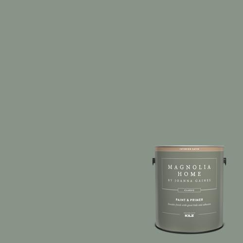 Magnolia Home by Joanna Gaines Classic Interior Wall, Ceiling, Trim Paint and Primer, Satin Finish, 1 Gallon - SILVERADO SAGE