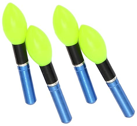 4 Bastoncini Luminosi per Bobber Illuminati di Notte, Luci Galleggianti da Pesca Riutilizzabili, luminosità Ultra Elevata, per gli Appassionati di Pesca, Materiale ABS (GREEN)