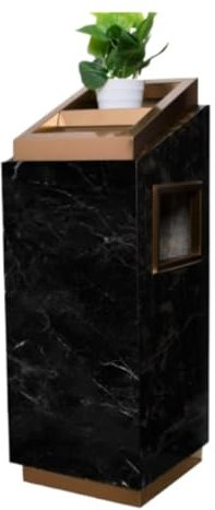 Papelera Exterior Cubo de Basura Lobby Papelera De Exterior De Acero Inoxidable Vertical Con Cenicero Papelera Comercial De Mármol Para Exteriores Vestíbulo De Hotel Hotel Bote de Basura Comercial Hot