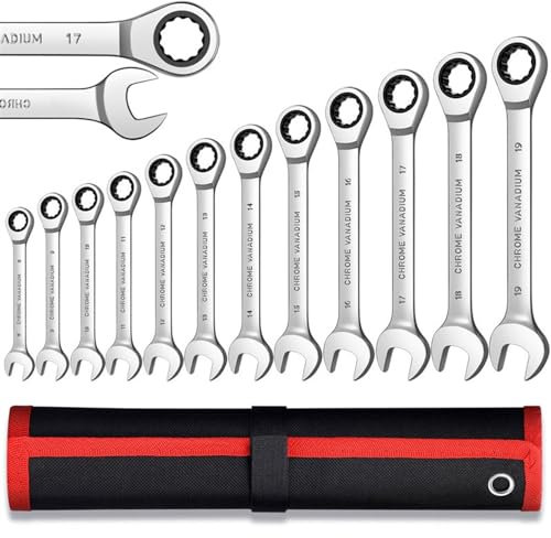 Set di Chiavi Inglesi, Set di Chiavi Inglesi, Set di Chiavi a cricchetto, Chiave Inglese a Doppia estremità, Chiave combinata, Set di Utensili manuali, Strumenti di Riparazione Auto, Chiave