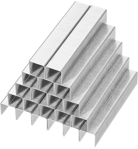 PATIKIL 23/13 häftklamrar, 2 lådor 2 000 stycken 1/2 tum standardfotslängd utan sylt mejselspets platta häftklamrar för hemmakontorsmaterial, silver