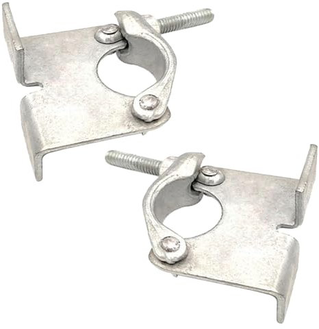 2 Stück geschmiedete Gerüstklemmen, solide Platte, Gerüstkupplung, Verbindungsstück, 48 mm, Rohrverschraubungsschellen zur Befestigung von Gerüstankerstangen