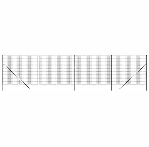 Maschendrahtzaun Anthrazit 2x10 m verzinkter Stahl - Hochwertiger Sichtschutzzaun für Garten, Terrasse & Grundstück - Langlebig, wetterfest & einfach zu montieren
