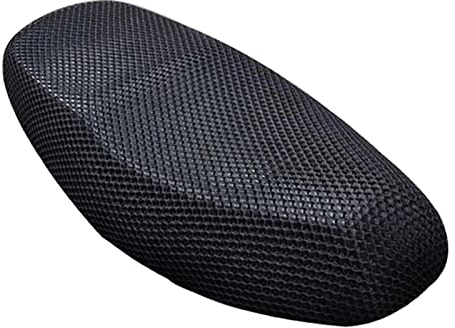 NVOQILIN Funda para asiento transpirable y fresca de 3D en malla para motocicleta, ciclomotor, moto y scooter con cubierta antideslizante, aislante térmico