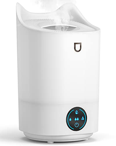 Humidificador de Silencioso para Bebes, 4L Humidificador de Aromas con 4 Modos de Niebla hasta 48 Horas, 28 db & BPA FREE para Dormitorio, Oficina, Viajes