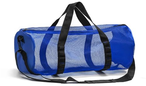 Waterproof Bag Mesh dykväska, för dykning och snorklingsutrustning och utrustning - Dry Bag Hold Mask, fenor, snorkel(Blue)