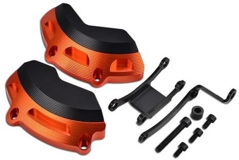Motorrad Aluminium Motor Fall Slider Protektoren Für 790 Für Duke 2018-2021 2022 2023 Für Duke Für 790 Motor Schutz Abdeckung Motorräder Sturzpads(Orange)