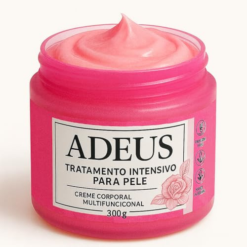 ADEUS Pink Rose Intensive Cream – Firming Anti-Cellulite & Stretch Mark Body Rosa Crema with Asiatica & Seaweed Extract – Moisturizing & Smoothing Skincare – 300 g (300g, Pink Rose)