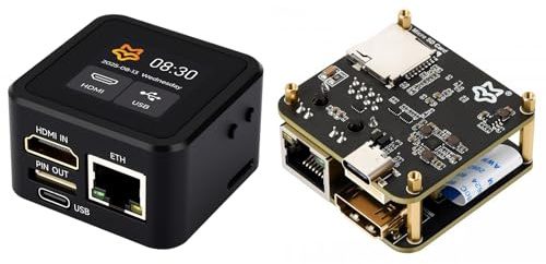 Luckfox PicoKVM Lightweight IP KVM Remote Management Tool, Supports 1920 × 1080@60fps HDMI Video Input and HID Signal Output for Device Control (2 Pieces,Full Kit)