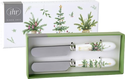 IHR Ideal Home Range Buttermesser Set Motiv: Festive Holidays - Weihnachten Tannenbaum