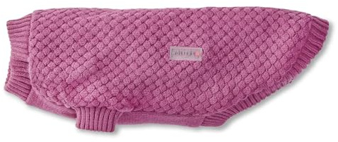 Wolters Strickpullover Square | Hundepullover für kühle Tage | Farbe Himbeer - Gr. 30 (Rückenlänge 28-30 cm)