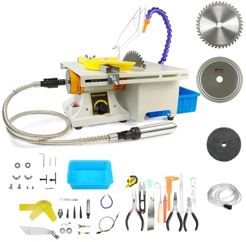 Lapidary Rock Grinder Polermaskin, 750 W minibordssåg med flexibelt skaft, variabel hastighet 800-10000 RPM Smyckespolermaskin för gör-det-självhantverkare och ädelstensbearbetning