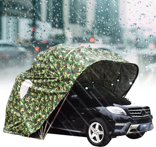 Cochera resistente, garaje móvil grande totalmente automático, material de acero inoxidable, plegable y telescópica, toldo de coche al aire libre para las cuatro estaciones