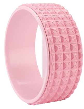 Yogahjul, pilates, gymnastikutrustning, fitnesscirkel, muskelmassage, ryggträningsrulle (4D rosa)