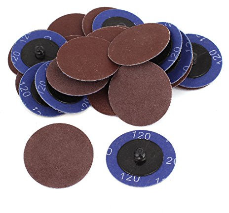 sourcing map Rund 50mm 2od.120 Grit Sandpapier Schleifscheibe Schleifstein 30 Stücke DE de