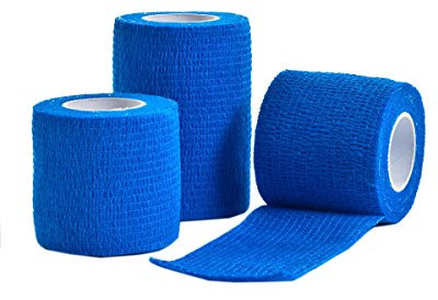 CMS Medical 5 cm x 4.5 m Blue Cohesive Bandage - Pack of 3