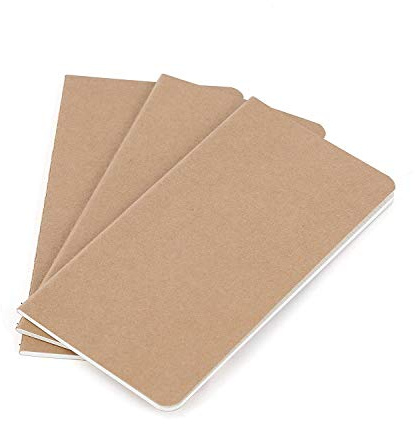 WANDERINGS Inserti per Taccuini da Viaggio Pagine a Righe - Confezione da 3 - Ricariche per Diari, Agende e Planner di Viaggio in Pelle -Lined Leather Journal Inserts - 21 x 11 cm